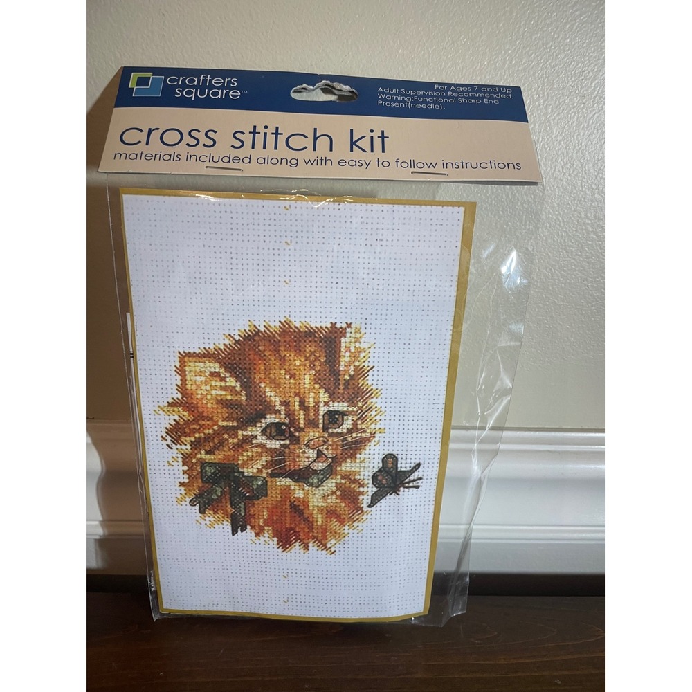 Crafters Square Orange Cat & NeedleMagic Dancing Duck Cross Stitch Kit Bundle